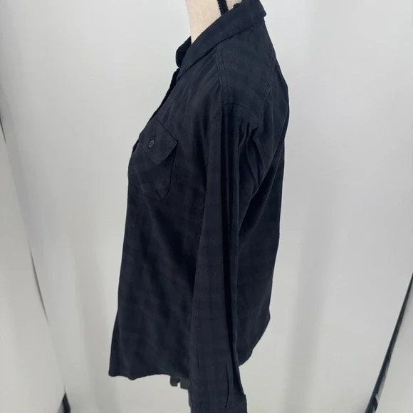 NEW Harley Davidson Plaid Flannel Shirt WOMENS Black‎ Button Close Long Sleeve S - Picture 4 of 10
